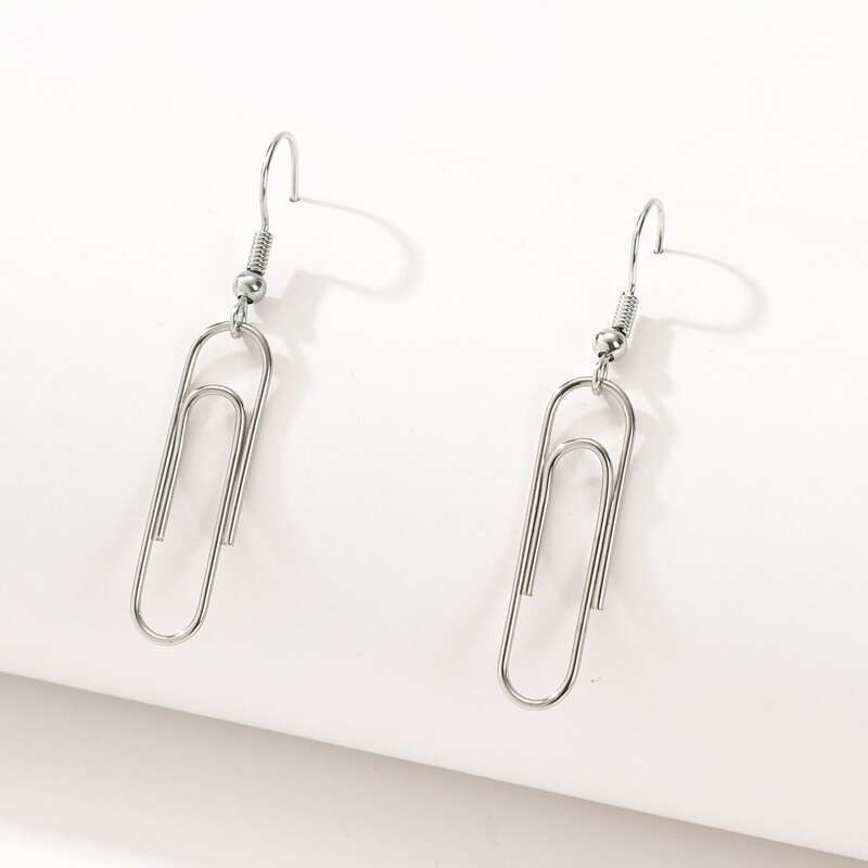 

Minimalist Drop Earrings, Silver