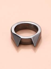 Anillo con diseño oreja de gato - Negro de pistola - Ver 2
