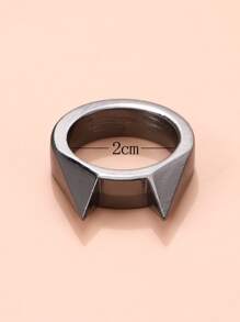Anillo con diseño oreja de gato - Negro de pistola - Ver 4