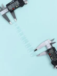 Elevate Your Style with 500pcs bagged transparent long square resin extended full coverage fake nails suitable for women and girls - Clear - View 4