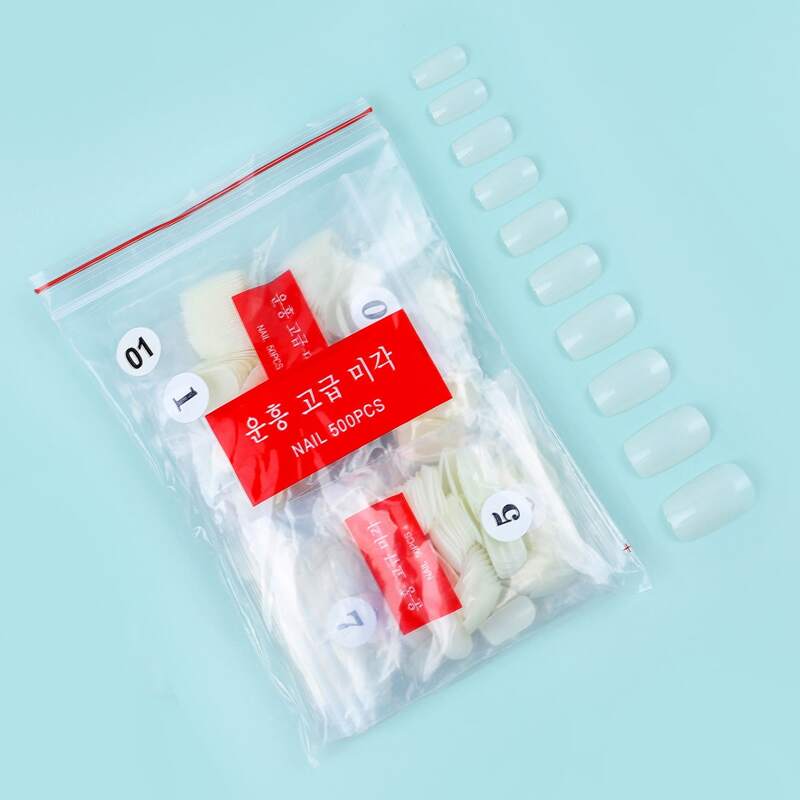 

500pcs Extension Fake Nail, Beige