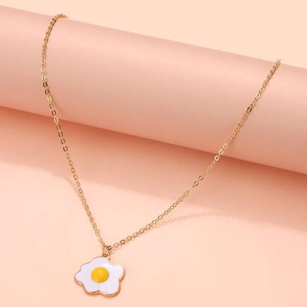 

Egg Charm Necklace, Multicolor