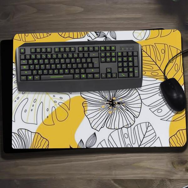 

Leaf Pattern Mouse Pad, Multicolor