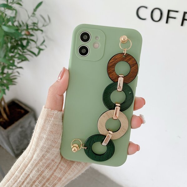 

Plain Phone Case With Hand Strap, Green