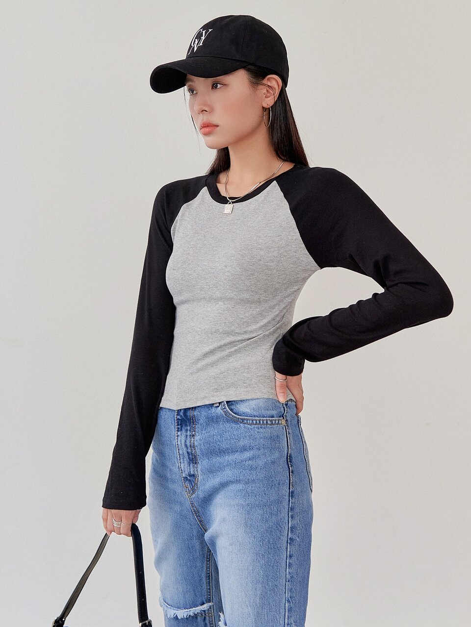 Colorblock Raglan Sleeve Tee,Fall Women Clothes