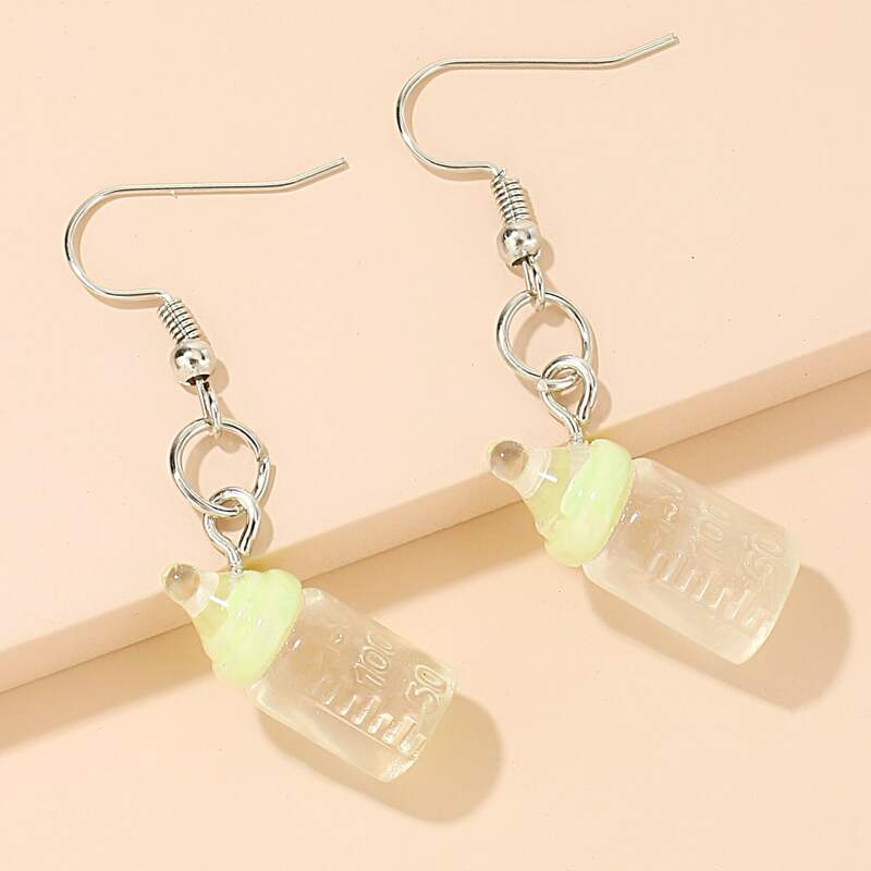 

Bottle Drop Earrings, Green