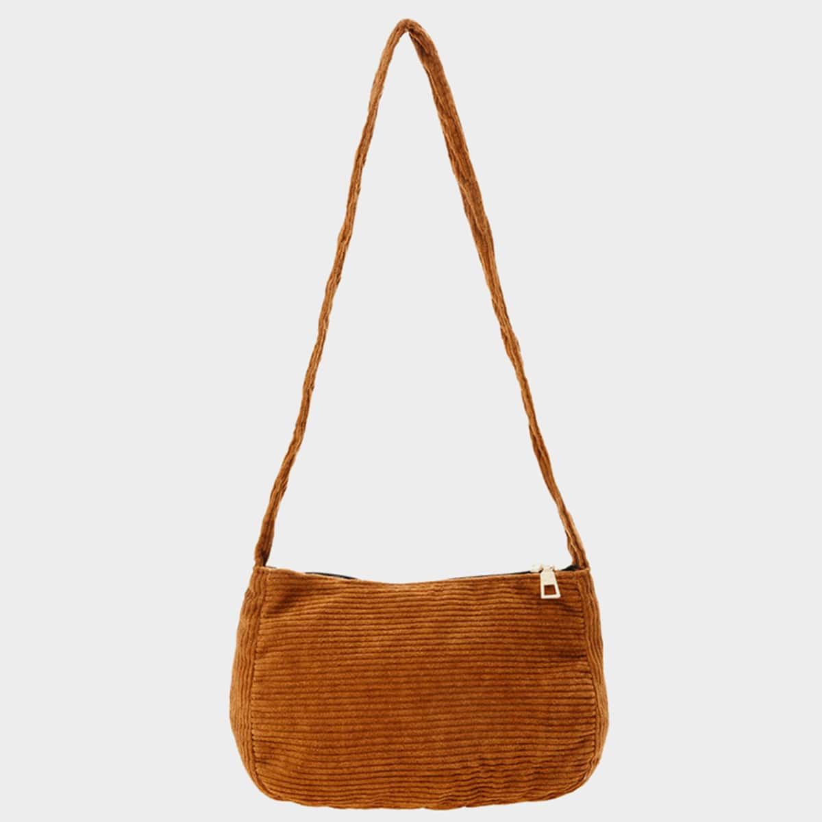 

Plain Shoulder Bag, Brown