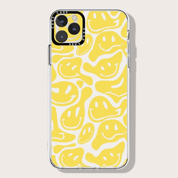 

Abstract Face Pattern Phone Case, Yellow