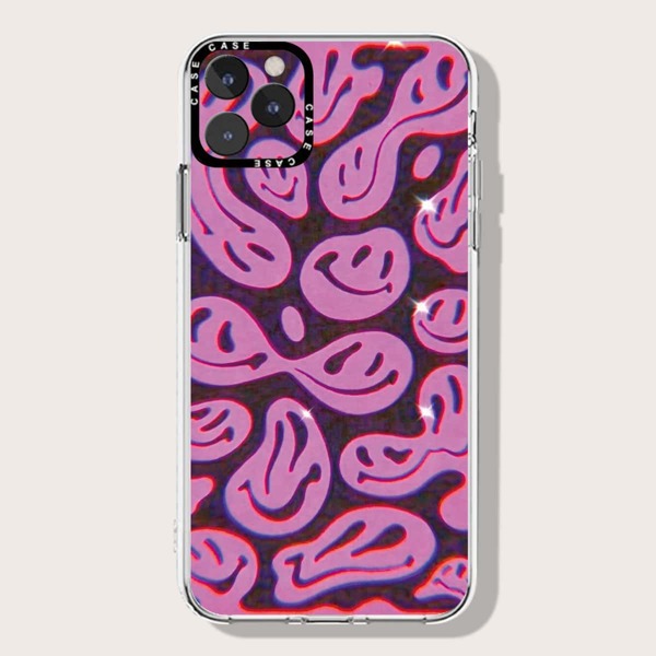 

Abstract Face Pattern Phone Case, Purple