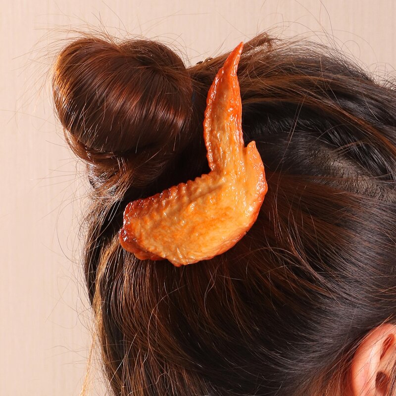 

Chicken Wing Decor Hair Clip, Yellow