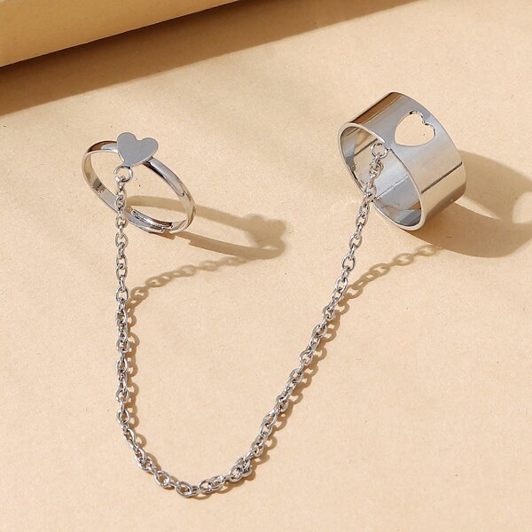 

Chain Decor Ring, Silver