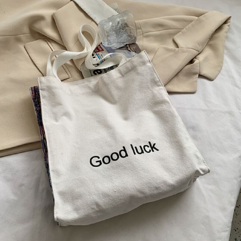 

Letter Graphic Shopper Bag, White