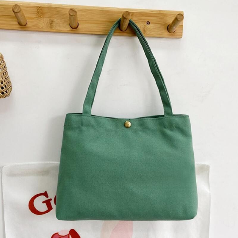 

Solid Canvas Tote Bag, Green