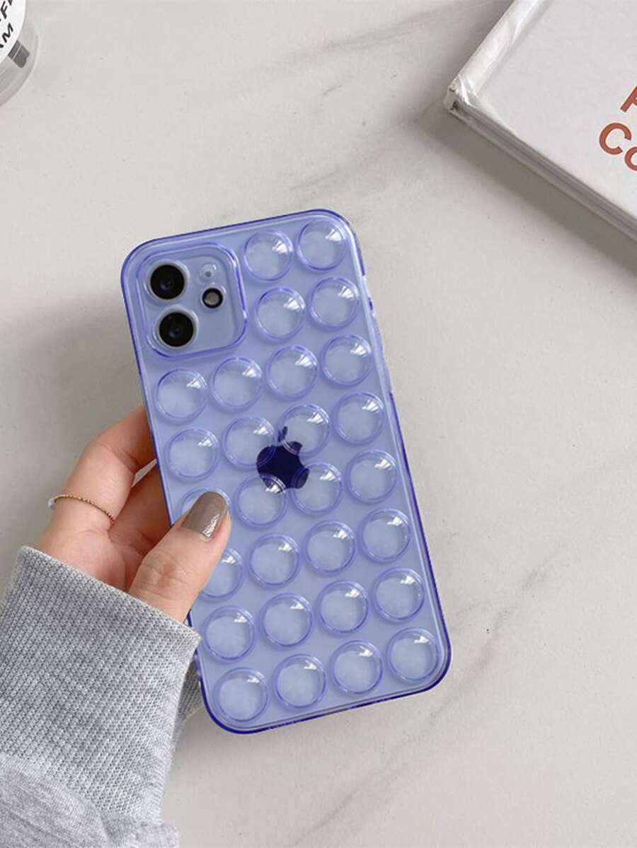 Clear Bubble Phone Case - Blue - View 1
