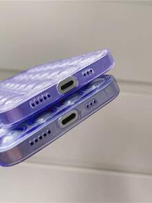 Clear Bubble Phone Case - Blue - View 3