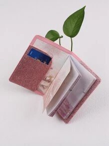 閃光護照套 護照夾 護照套 護照錢包 護照袋 護照袋 旅行飛行 返校航班 男女 旅行必需品 旅行配件 節日配件 - 粉色 - 查看 2