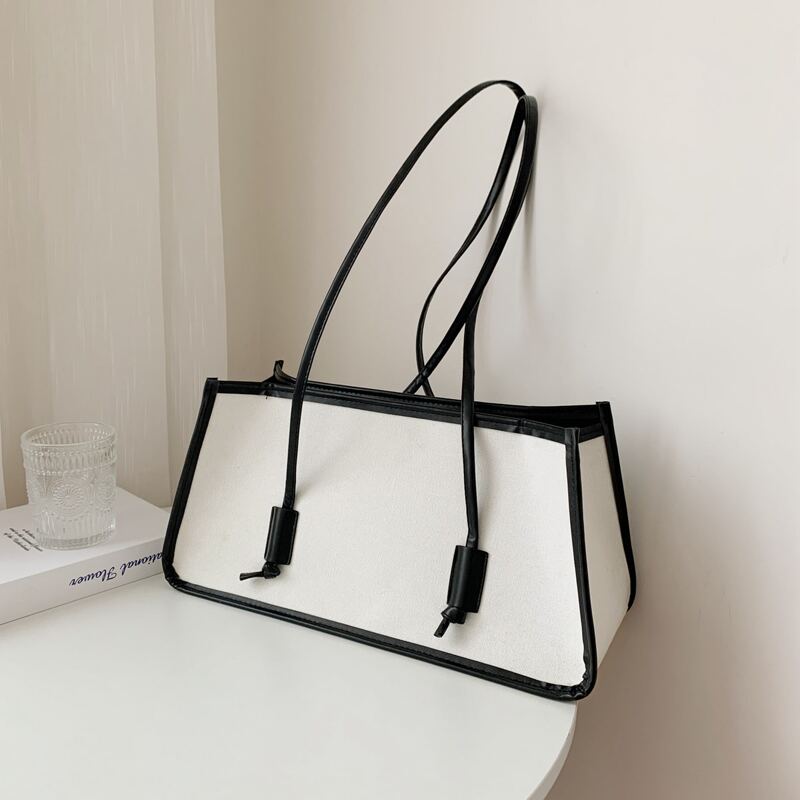 

Minimalist Tote Bag, Black and white