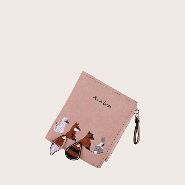 

Cartoon Graphic Small Wallet, Pink