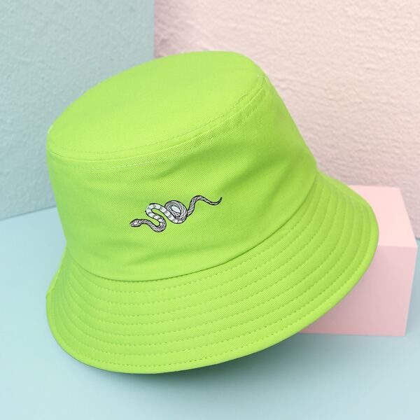 

Snake Print Bucket Hat, Green