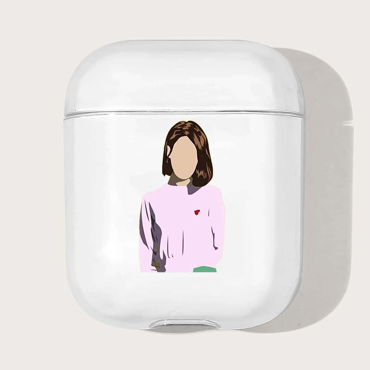 

Чехол для Airpods с принтом фигуры, Прозрачный