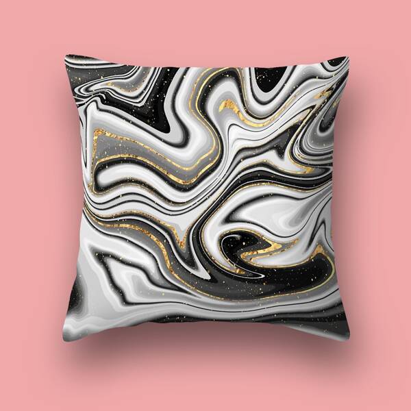

Marble Pattern Cushion Cover Without Filler, Multicolor