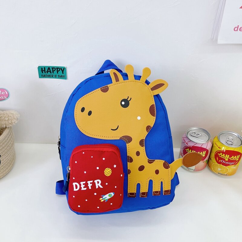 

Dinosaur Graphic Pocket Front Backpack, Blue