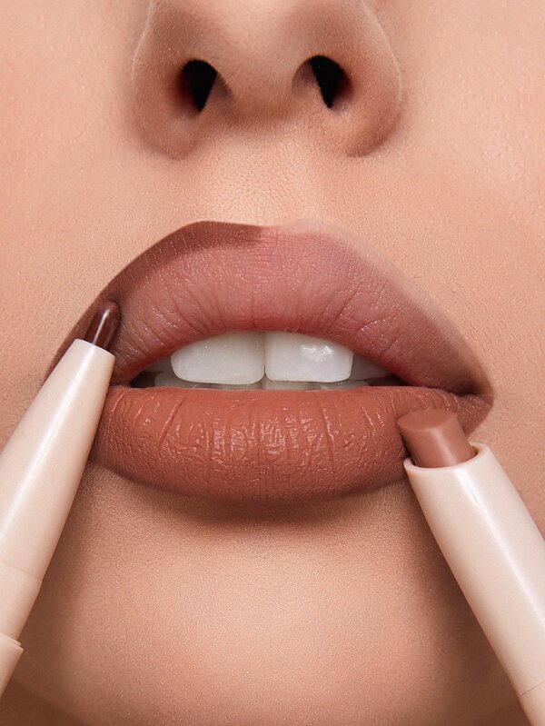 SHEGLAM Glam 101 Lipstick & Liner DuoDeep Caramel 2In1 Matte Dual