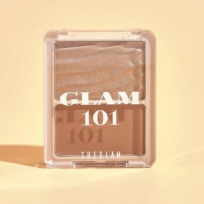 SHEGLAM Glam 101 Hybrid Highlighter & Blush Duo-Vienna Blush Highlighter Powder Palette Non-Fading Multi-Use Non-Greasy Shimmer Lightweight Smooth Blusher Pink Rosa Blush Brand Beauty Makeup Face Paint Cosmetic For Women Girls Perfect For Spring Summer Ideal For Y2K Fancy Fashion Suitable For Birthday Mother'S Day Gift Rave Party Ready Best Color
