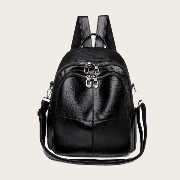 

Minimalist Two Way Wear Functional Backpack, Black