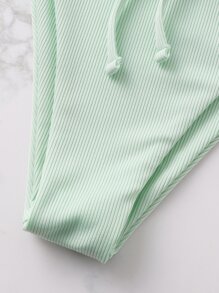 夏季海滩度假罗纹系带比基尼 - 薄荷綠 - 查看 6