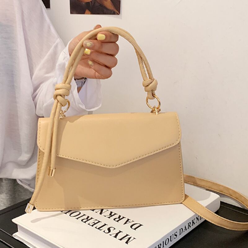 

Top Handle Flap Satchel Bag, Yellow