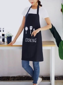 1 dụng cụ nhà bếp In tạp dề chống nước - màu đen - Xem 6