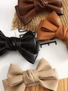 4 قطعة/مجموعة مشابك شعر من الجلد الصناعي ذات طبقتين بشكل فراشة بألوان الحلوى، إكسسوارات شعر عصرية للاستخدام اليومي، جميلة، مشابك شعر، أدوات مدرسية، أنيقة، للكلية، ملابس الشتاء للنساء، فراشات، إكسسوارات الرأس - متعدد الألوان - مشاهدة 3