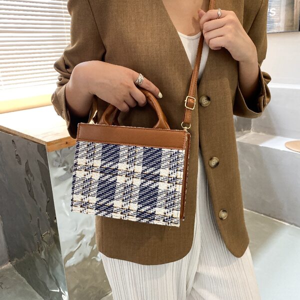 

Tartan Satchel Bag, Multicolor