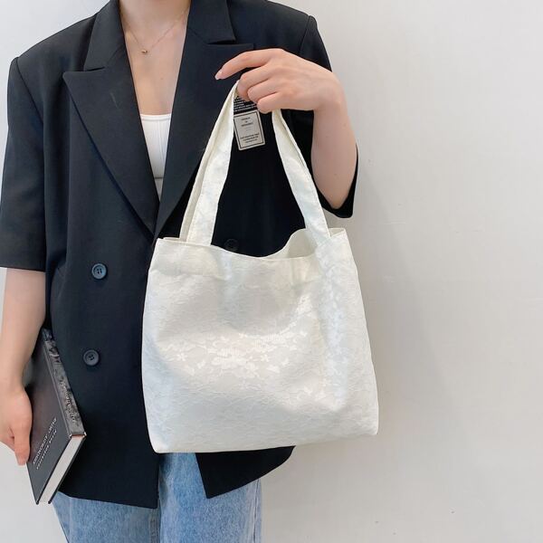 

Minimalist Canvas Tote Bag, Beige