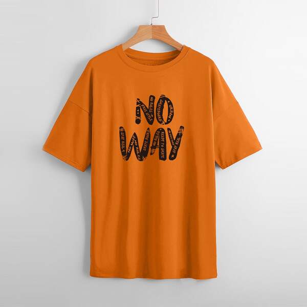 

Letter Graphic Drop Shoulder Tee, Orange