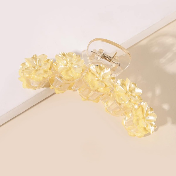 

Flower Decor Hair Claw, Multicolor