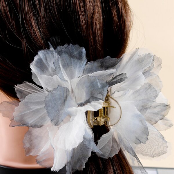

Flower Decor Hair Claw, Multicolor