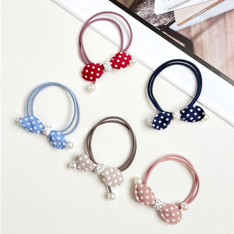 

5pcs Bow Decor Hair Tie, Multicolor