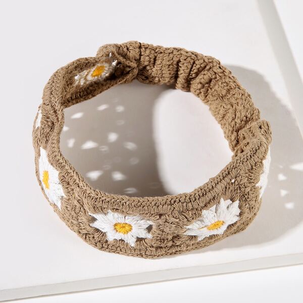 

Flower Crochet Hair Band, Multicolor