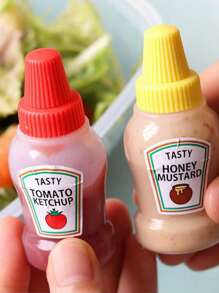 2 piezas Botella para exprimir salsa mini - Multicolor - Ver 5