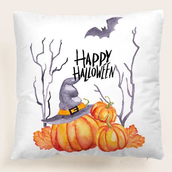 

Halloween Pattern Cushion Cover Without Filler, Multicolor