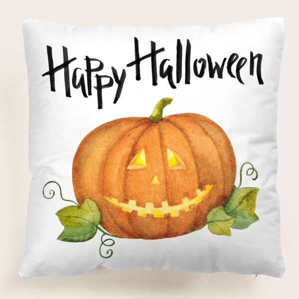 

Halloween Pumpkin Cushion Cover Without Filler, Multicolor