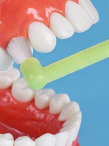 1 pièce Mini Brosse à dent de couleur aléatoire - Multicolore - Voir 1