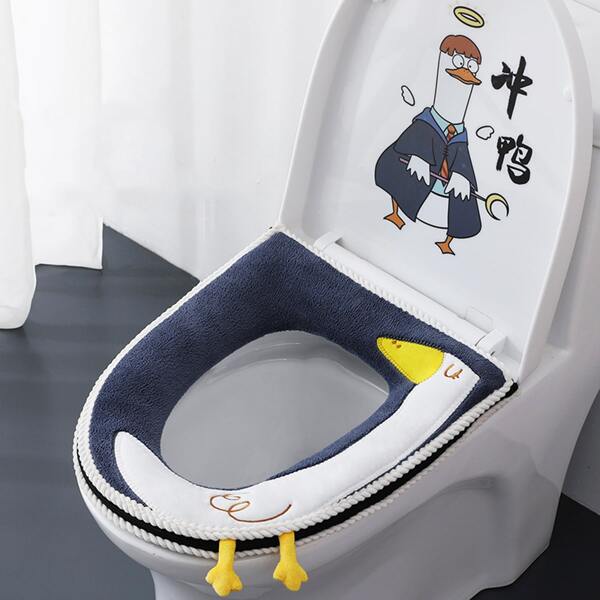 

1pc Cartoon Closestool Seat Cover, Multicolor
