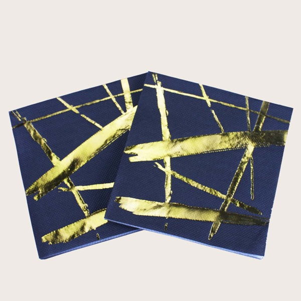 

20pcs Hot Stamping Paper Napkin, Multicolor