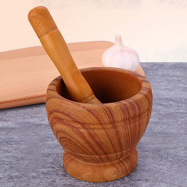 

1set Random Color Garlic Masher Bowl & Stick, Maroon