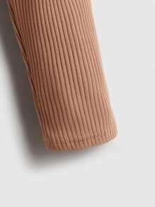 SHEIN 3 piezas Leggings acanalado de punto para niña preadolescente - Multicolor - Ver 5