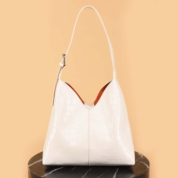 

Stitch Detail Shoulder Bag, Beige