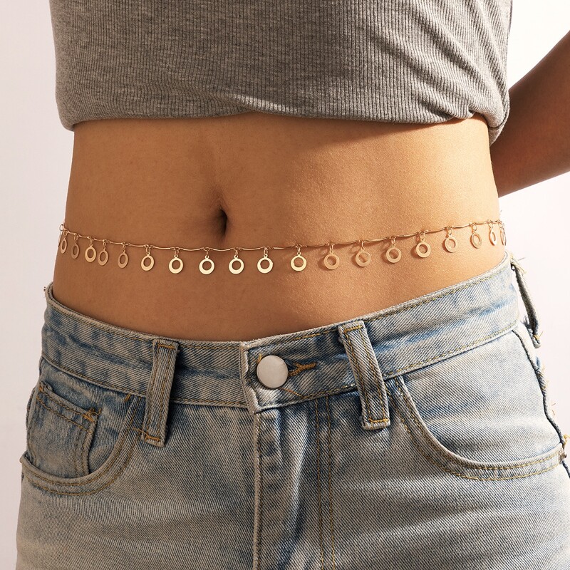 

Geo Charm Waist Chain, Gold